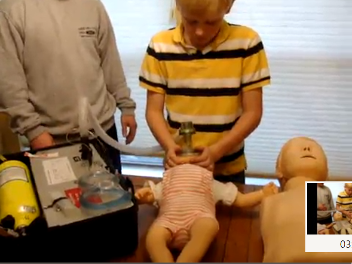 12-year-old operating AMY device correctly on first attempt — no training