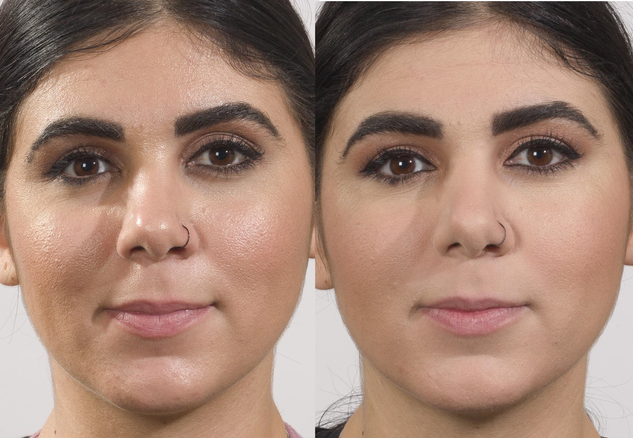 Makeup side by side result